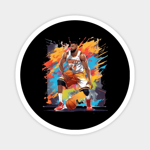 basketball jersey Magnet by animegirlnft